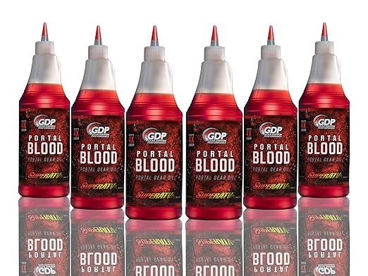 SuperATV Portal Blood | High Performance Portal Gear Oil | Case of SIX - 32 OZ Bottles | Designed for UTV/ATV Portal Gear Lifts | Lasts up to 4 Times Longer Than Other Gear Oil