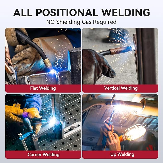 ARCCAPTAIN Flux Core Welding Wire .030“ & .035" E71T-GS Mig Welding Wire 2-Pound Spool Gasless Mild Carbon Steel Compatible With Lincoln Miller Forney Harbor Welder