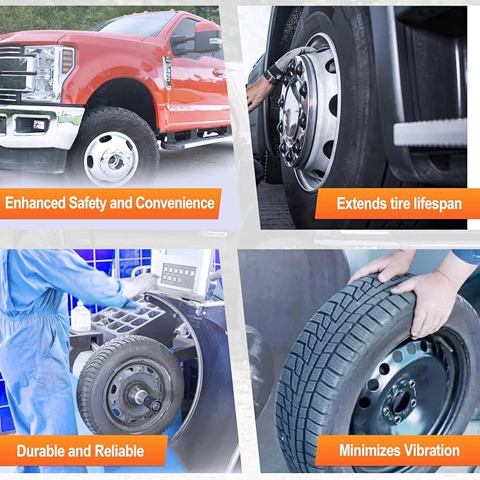 20.5" Steel Wheel for Ford F450SD F550SD 2005-2023 Super Duty Dually Gray OEM Design Replacement#50341015-DA,8C34-1015-DB,6C34-1015-DA