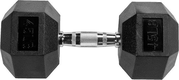 OLIXIS Rubber Hex Dumbbells，Assorted Weights for Home Gym Workouts, Strength Building & Fitness Training