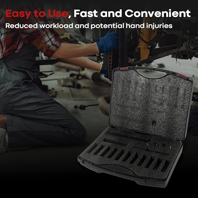 in-Line Dowel Pin Puller Master Set, Efficient Dowel Pin Puller Tool Includes Both SAE and Metric Collets, Reducing Work and Potential Hand Injuries