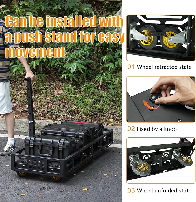 Folding Trailer Hitch Mount Cargo Basket Steel Luggage Carrier Rack Fits 2" Hitch Receiver for SUV Pickup Truck