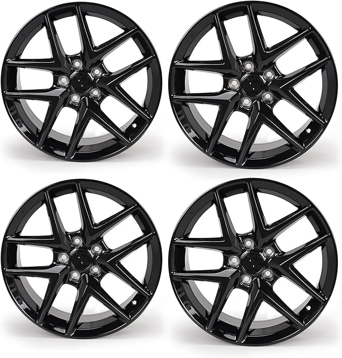 New 18" x 8" Aluminum Alloy Replacement for OE Wheel Rim Compatible with Honda Civic 2016-2024, Gloss Black, PCD 5x114.3, Set of 4