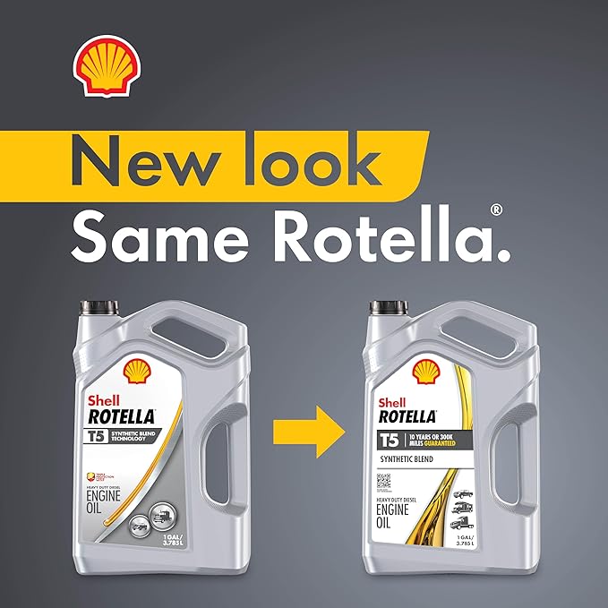 Shell Rotella T5 Synthetic Blend 10W-30 Motor Oil, 1 Gallon (3 Pack)