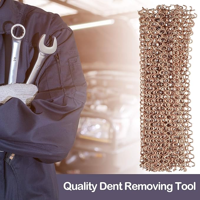 100 Pcs Dent Repair Pulling Wire 320 mm Car Body Repair Dent Equipment Pulling Wires Removal Tools for Auto Spot Welding Panel Work Consumables