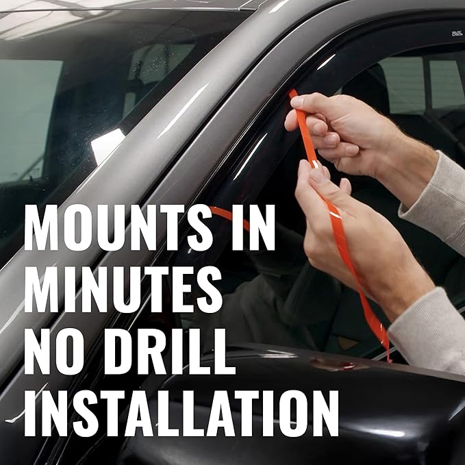 Auto Ventshade [AVS] In-Channel Rain Guards for 2015 - 2020 Cadillac Escalade ESV; 2015 - 2020 Chevrolet Suburban; 2015 - 2020 GMC Yukon | Window Vent Visors, 4 pcs. - Smoke | 194966