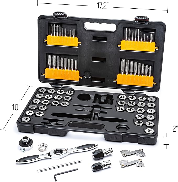 GEARWRENCH 77 Piece SAE/Metric Ratcheting Tap and Die Set -3887