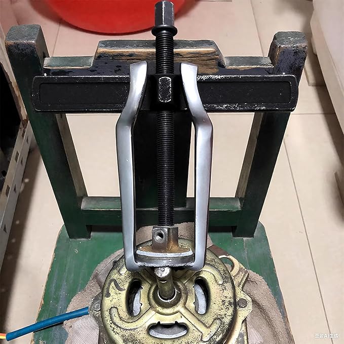 ChgImposs 14 Inch 2-Jaw Gear Puller, Adjustable Bearing Puller Gears + Wire Brush + Gloves, Reversible Removal Tool, CR-V Two Claws Puller Tool for Removal of Pulleys Flywheels Bearings Gears