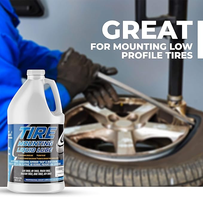 Bright Knight - Tire Lube, Tire Mounting Lube, Tire Sealant | Biodegradable & Universal | Tire Bead Sealer, Tire Soap, Bead Sealer For Tires, Aluminium & Alloy Wheels | Tire & Wheel Tools, Tire Repair