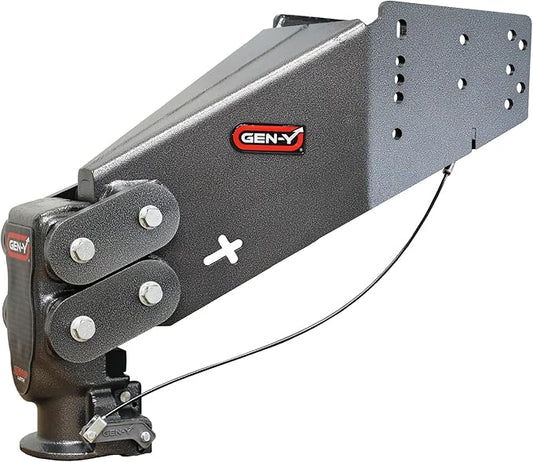 GEN-Y Hitch Fifth Wheel to Gooseneck SnapLatch Coupler - 1,500 LBS - 4,500 LBS Pin Weight Range - 30K LBS Towing Capacity - Compatable with 2 5/16" Gooseneck Ball - Silver
