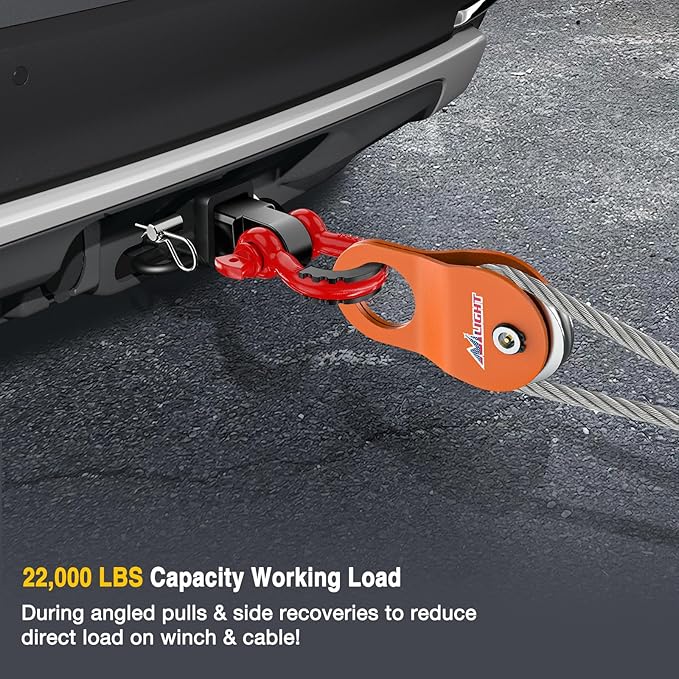 Nilight 10 Ton Winch Snatch Block Towing Pulley Blocks 22,000 LBS Capacity, Winch Hook Accessories, Heavy Duty Offroad Recovery Accessory for Truck, Tractor, ATV & UTV