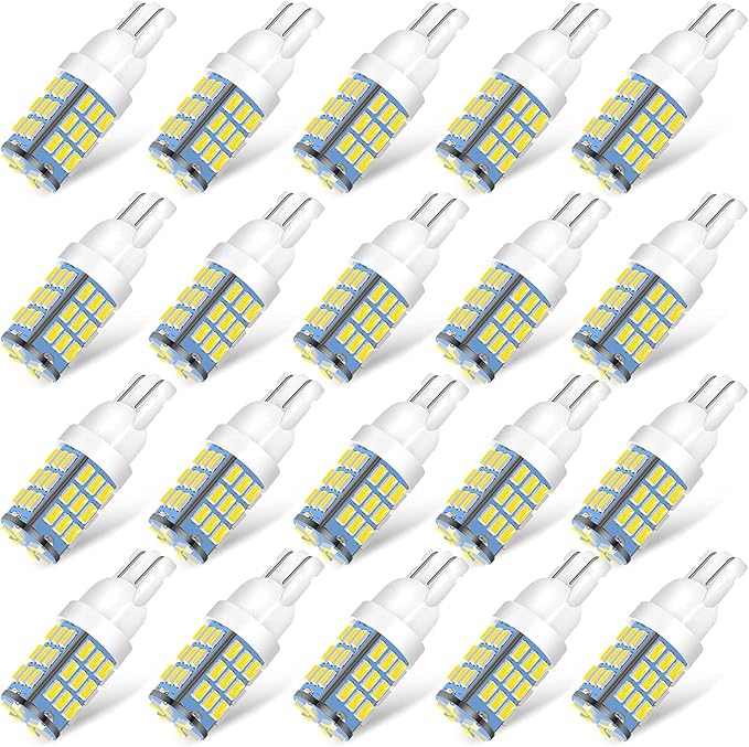 T10 921 194 168 175 LED Bulbs White 20-Packs, Super Bright 3014 42-SMD LED Replacement 12 Volt RV Camper Trailer Boat Trunk Interior Dome Map License Lights, Backup Reverse Lights
