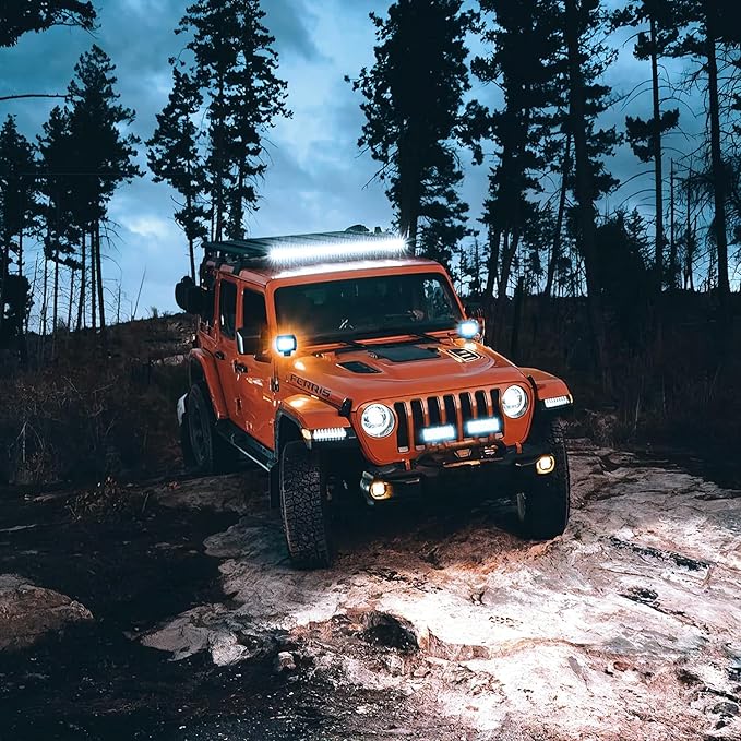 Nilight LED Pods 6PCS 6.5 Inch 120W Light Bar Triple Rows Spot Flood Combo Driving Light Waterproof Led Work Light Off-Road Truck Car ATV SUV Cabin Boat