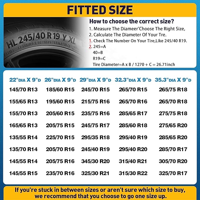 K-Musculo RV Tire Covers 2-Pack, Waterproof Wheel Covers for RV Wheel Travel Trailer Camper Truck SUV, Fit 19-22 Inch Tire Diameter (Gray)