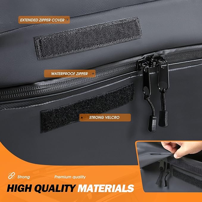 DNA Motoring Car Rooftop Waterproof Bag, 17.6 Cubic Feet Waterproof Car Roof Luggage Bag, Heavy Duty Car Roof Cargo Carrier Bag, Car Roof Bag, w/ 8 Reinforced Straps, TOOLS-00423