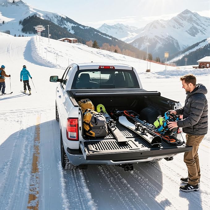 Soft Roll-Up Truck Bed Tonneau Cover Compatible with Nissan Frontier 2005-2026, 5 Ft Bed (NOT for México)