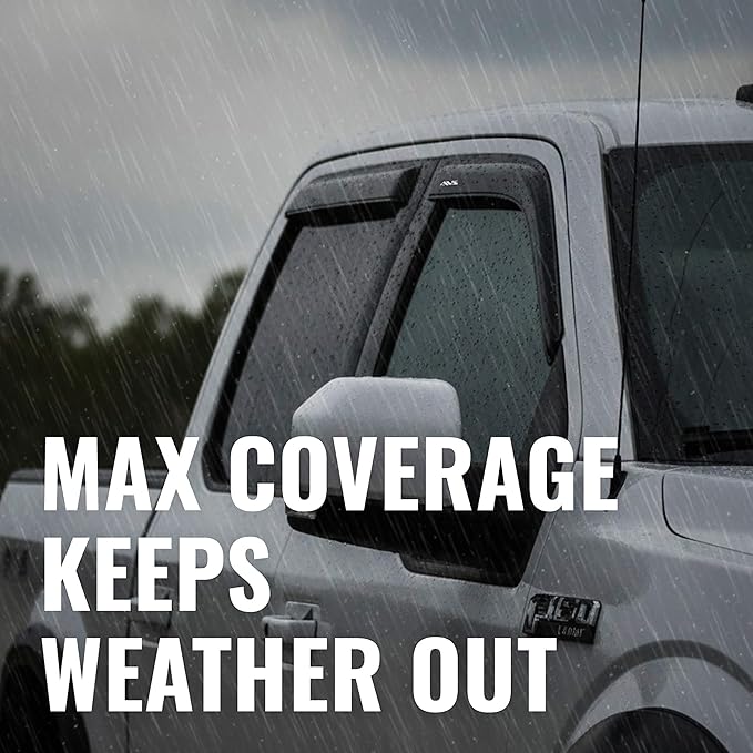 Auto Ventshade [AVS] Outside Mount Rain Guards for 2002 - 2010 Ford Explorer (4 - Door)/Mercury Mountaineer; 2003 - 2010 Lincoln Aviator | Window Vent Visors, 4 pcs. - Smoke | 94819