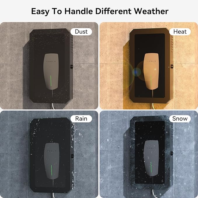 YONZEE Wall Charger Station Box for Tesla Model Y Juniper 3 S X, Electric Vehicle Car Charging Cover Protector Case for Most EV