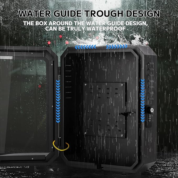 Charger Station Box for Tesla Gen 3 Wall Connector and ChargePoint EV Charger, Cable Organizer Holder Lock Cover Outdoor Rainproof, Snowproof, Dustproof, Theftproof, Home Charging Accessories