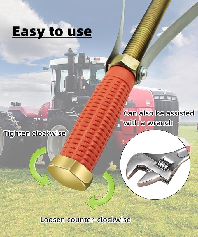 Heavy Duty Oil Filter Wrench,Adjustable Oil Filter Removal Tool,fits for larger size oil filters,fits for larger vehicles,large truck/large tractor/Excavators etc,Adjustable Strap 9-15 cm Diameter