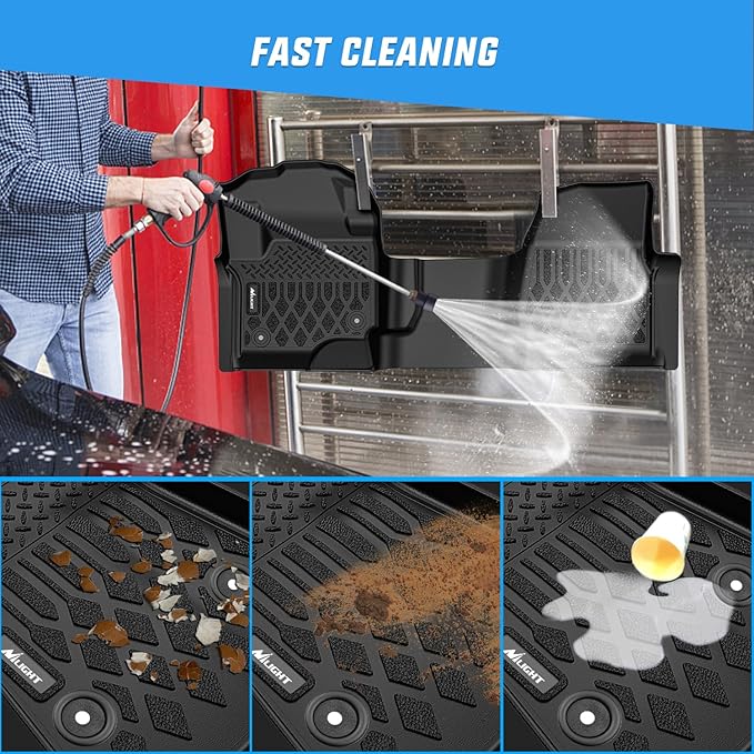 Nilight TPE Floor Mats for Ford F250 F350 F450 F550 Super Duty Crew Cab Bench Seat 2017 2018 2019 2020 2021 2022 2023 2024 2025 All Weather Custom Fit Heavy Duty Floor Liners