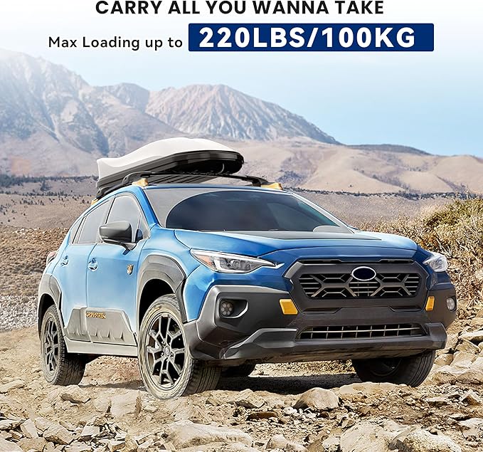 220Lbs Lockable Roof Rack Crossbars Compatible with 2024 2025 Crosstrek Wilderness, Heavy Duty Aluminum Anti-Corrosion Cross Bar Fit Luggage Luggage Kayaks Bicycles Snowboard