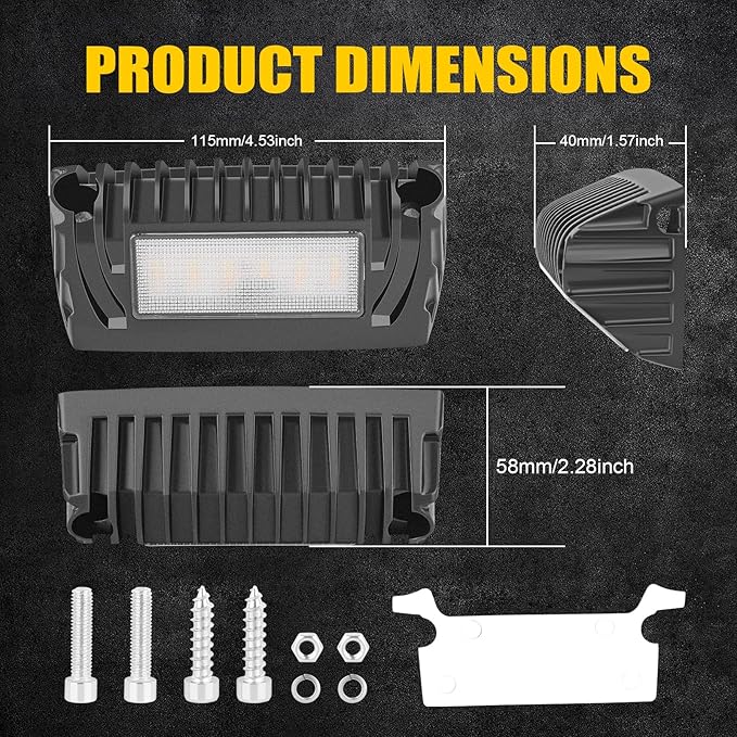 Chelhead RV Exterior Light White Amber Led RV Porch Light 12V RV Lights Exterior Utility Light Compatible with RVs, Trailers, Campers, 5th Wheels, Aluminum Base 1 Pack
