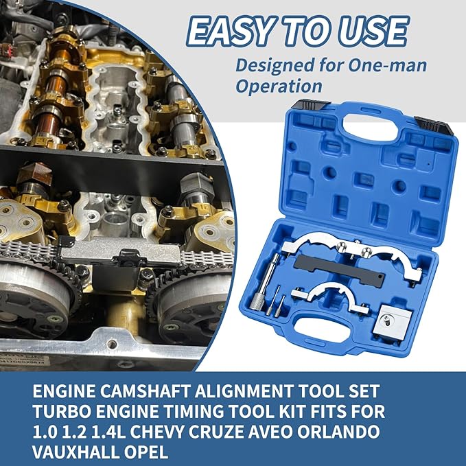 Turbo Engine Timing Tool Kit Engine Camshaft Alignment Tool Set Fits for 1.0 1.2 1.4L Chevy Cruze Aveo Orlando Vauxhall Opel