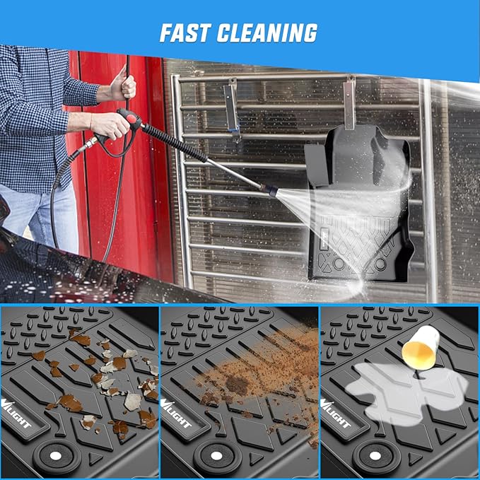 Nilight TPE Floor Mats for Ford Bronco 4 Door 2021 2022 2023 2024 2025,All Weather Custom Fit Heavy Duty Floor Liners