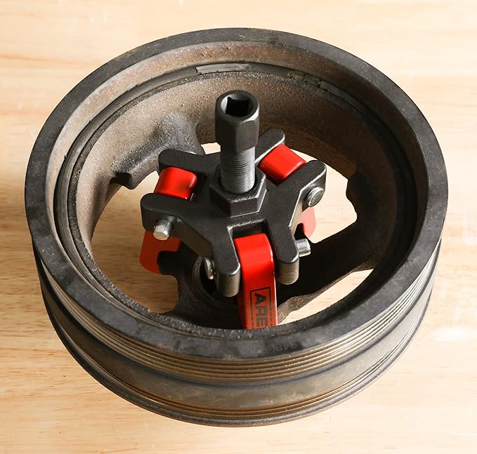 ARES 71002 - Harmonic Balancer Puller Kit - Adjustable 3-Jaw Puller Fits Most Late Model Automobiles & Trucks - Remove Damper Pulleys in Tight Engine Compartments Without Removing The Radiator