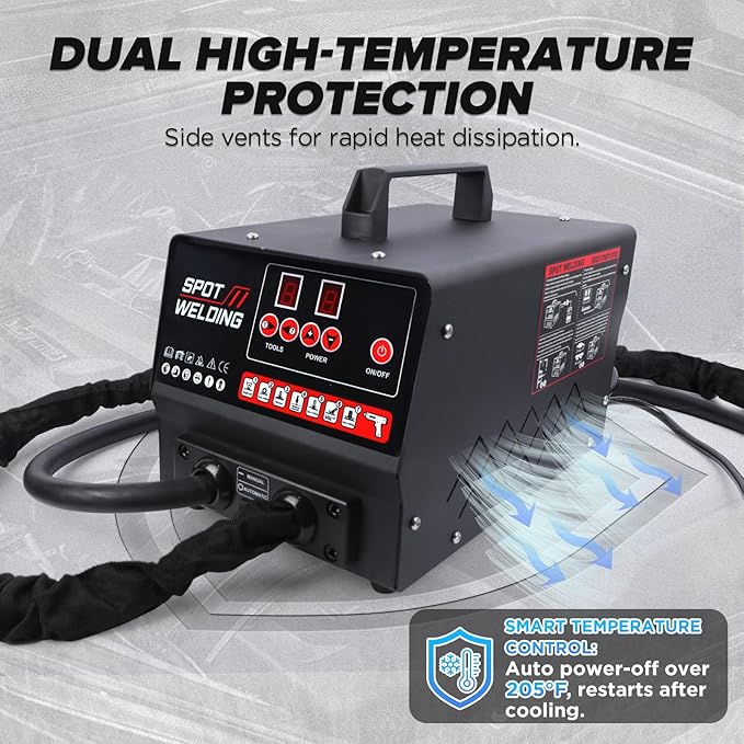 PLAYOCCAR Spot Welder Dent Puller,220V 3500W Dent Remover Tool for Car Body Repair Kit with 7Welding Modes & Auto/Manual Modes.