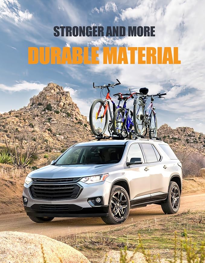 KINGGERI 260lbs Lockable Roof Rack Cross Bar Compatible with Chevrolet Chevy Traverse 2018-2021. Heavy Duty All Aluminum Crossbars Rooftop Cargo Basket Luggage Kayak Canoe Snowboard Bike