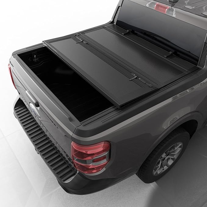 Tutel Low Profile Hard Shell Flip-Up Truck Bed Tonneau Cover|Fits 2022–2026 Ford Maverick 4'6" Bed (54.4") - TTLTMLPFU037
