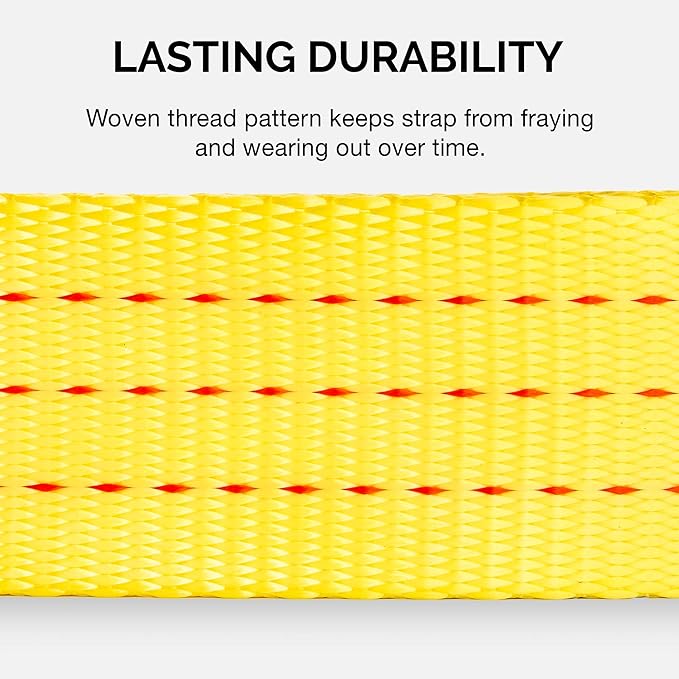 NEIKO 51008A Heavy Duty Tow Strap with Hooks 2 Pack, 2” x 30’, 10,000 LB Capacity, Tow Rope for Vehicles, Cars, Trucks, ATV Tow Strap