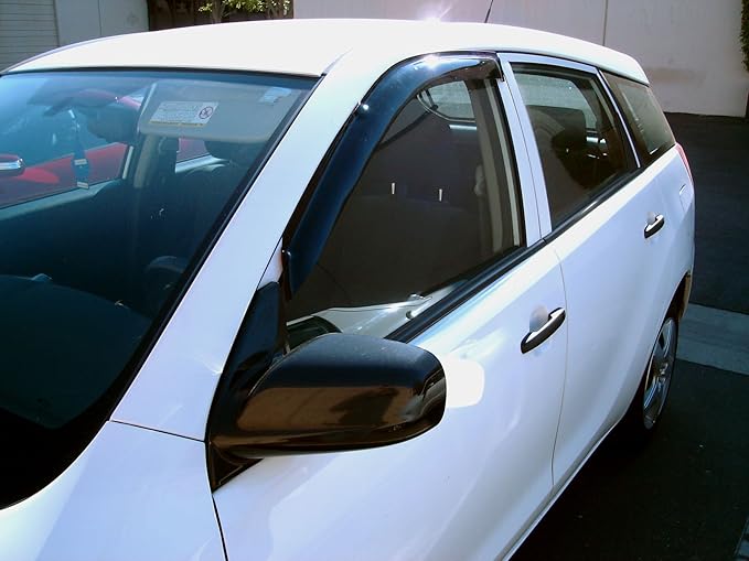 Tuningpros WV-475 Outside Mount Window Visor Deflector Rain Guard Dark Smoke 4-pc Set, Compatible with 1999-2003 Lexus RX300