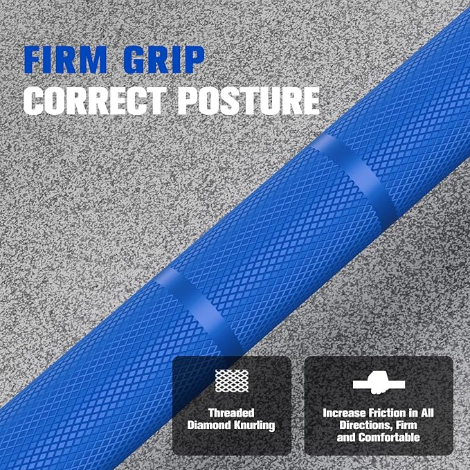 RITFIT 7FT Olympic Barbell for Strength and Weightlifting Training - 2 Inch Olympic Bar for Squat, Deadlift, Bench Press, Curl, Overhead Press - 500lbs/1000lbs/1500lbs Capacity
