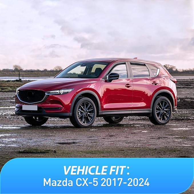 Nilight Window Rain Guards for Mazda CX-5 2017 2018 2019 2020 2021 2022 2023 2024 2025 Window Deflectors, Vent Window Visors-4 Pieces