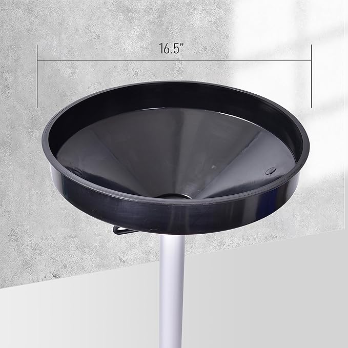 Aain A46A 18 Gallon Industrial Waste Oil Drain Tank,Oil Changing,Portable Waste Oil Change Tank With Wheels and Adjustable funnel height for car, Funnel Drain, Red