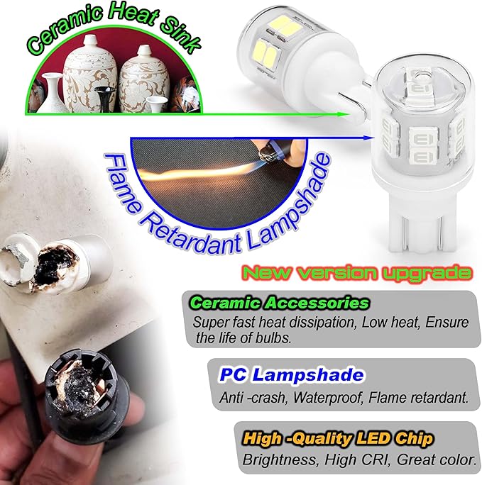 T10 194 912 921 906 2825 LED Bulb Blue 168 T10 Replacement Bulbs for RV Car Dome Map Door Courtesy License Plate Dashboard Lights Lamp 12V,4Pack