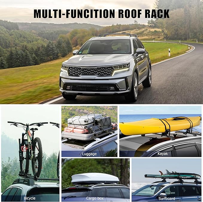 FLYCLE 220Lbs Roof Rack Cross Bars Compatible with Kia Sorento & Sorento Hybird 2021-2025 with Lock, Crossbars Cargo Racks Rooftop Luggage Canoe Kayak Camping Gear Bike Carrier Rack