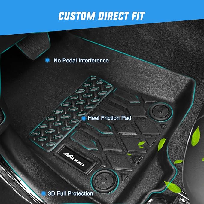 Nilight TPE Floor Mats for Ford Edge 2015 2016 2017 2018 2019 2020 2021 2022 2023 2024 2025 All Weather Custom Fit Heavy Duty Floor Liners