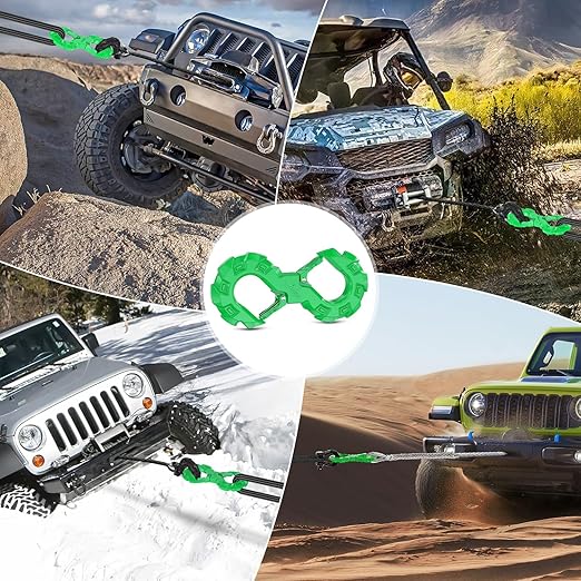 Nilight S-Shape Shackle, Quick Release Tow Hook for Winch Cable Ropes, 33,000 lbs Heavy Duty for Off-Road Recovery, Towing Extension, Tree Saver, Winch Shackle, Forged Steel, Green