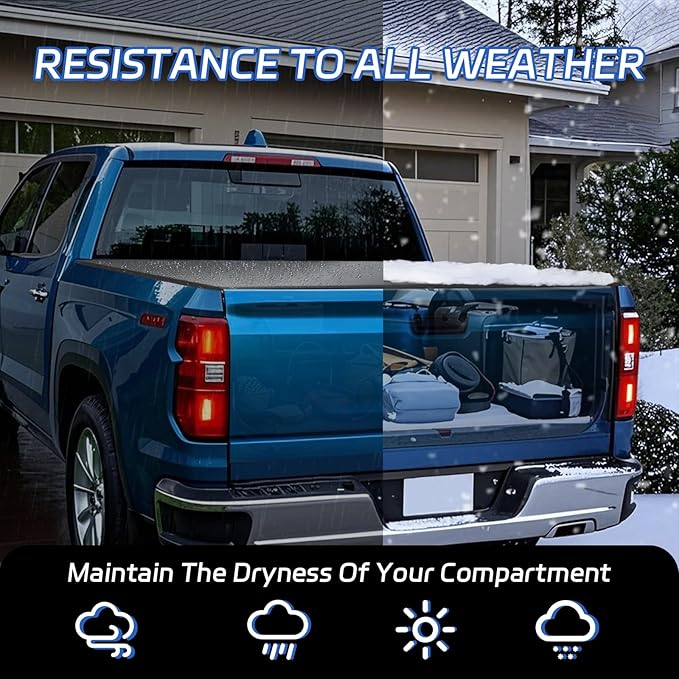 Soft Roll-up Truck Bed Tonneau Cover Compatible with 2023 2022 2021 2020 2019 Ford Ranger 5 Ft (61 in) Not Fit Roll Bar Bed Vinyl