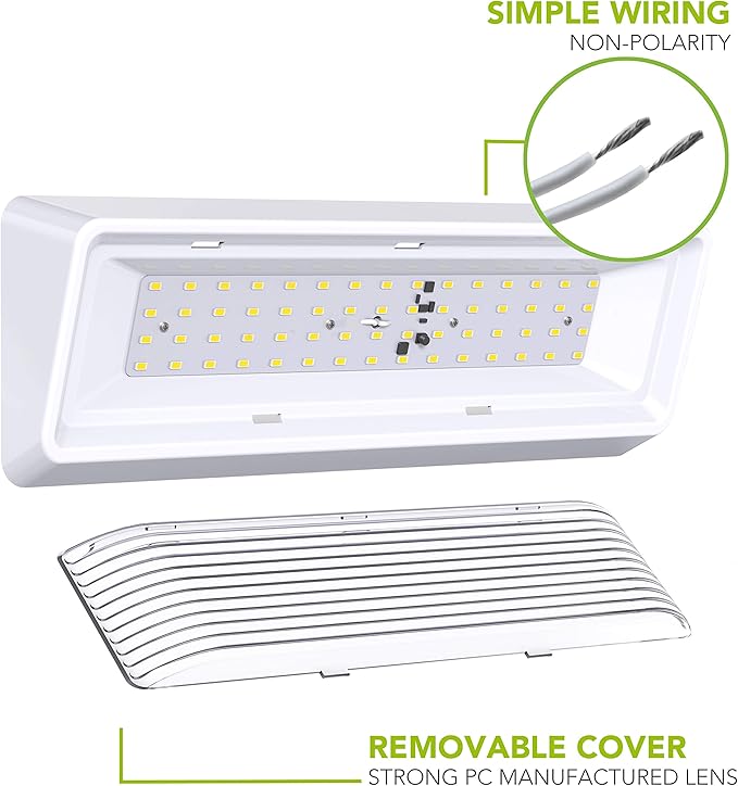 Leisure LED RV Exterior Porch Utility Light XL 12v 650 Lumen Lighting Fixture. Replacement Lighting for RVs, Trailers, Campers, 5th Wheels White Base Clear Lens (White, 1-Pack)