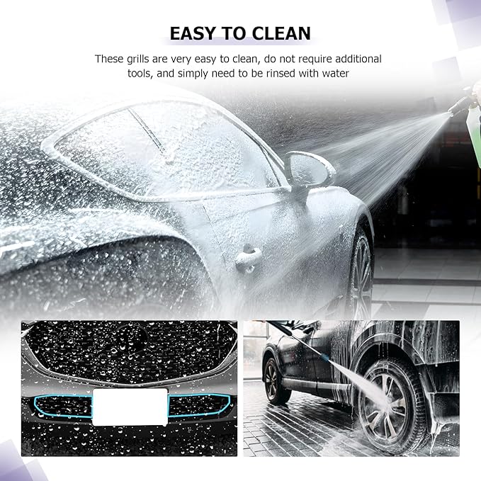 LUWU Front Grill Mesh Compatible With 2020-2025 2026 Mazda CX-30 Front Mesh Grill Inserts Trims Front Mesh Grille Cover Guard for 2025 2026 Mazda CX30 Car Exterior Accessories ABS Material, 2PCS