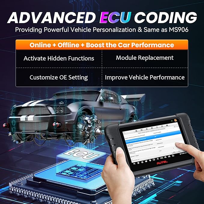 Autel Scanner MaxiPro MP808Z-TS+MV108S with 2 Year Updates: Upgrade Version of MK900BT & MP808BT Bidirectional Scan Tool, ECU Coding Same As MP900BT/MP900-TS, Full System Diagnostic Tool