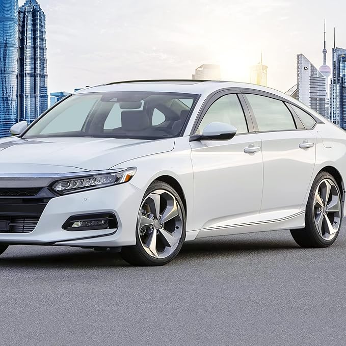 ACLONG Smoke Rain Guards Fit for Honda Accord 2018 2019 2020 2021 2022 Tape-On Side Shatterproof Window Visor, Window Deflectors, 6-Piece Set