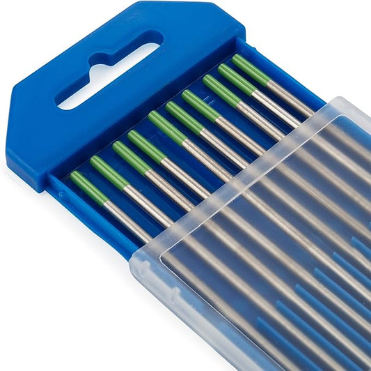 Midwest Tungsten Service TIG Welding Tungsten Electrodes 10-Pack (Green - Pure Tungsten, 0.040")