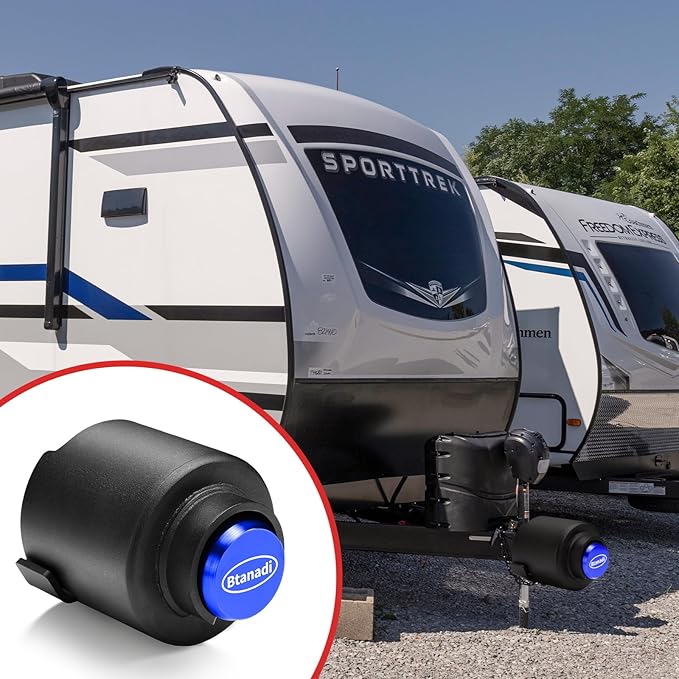 Trailer Lock Fits 2 5/16 Inch Coupler, Upgraded Heavy-Duty Steel Hitch Lock, Anti-Theft & Pry-Resistant for RV, Boat, Cargo Trailer (Blue)