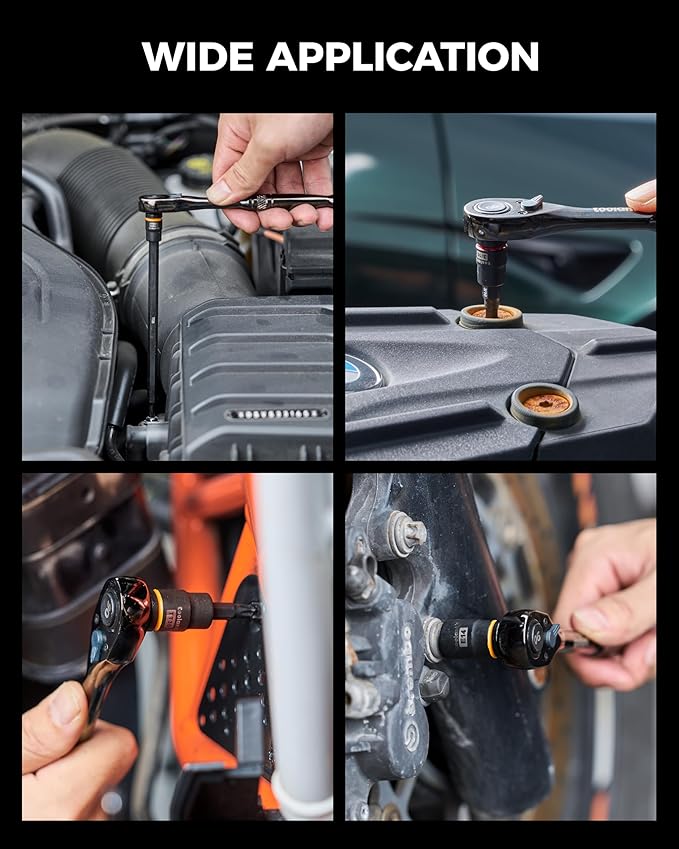 toolant 98 PCS Master Allen And Torx Bit Socket Set, Hex/Torx/E-torx Bit Set,1/4", 3/8" And 1/2" Drive,S2 Alloy Steel, 2 PCS For Critical Size